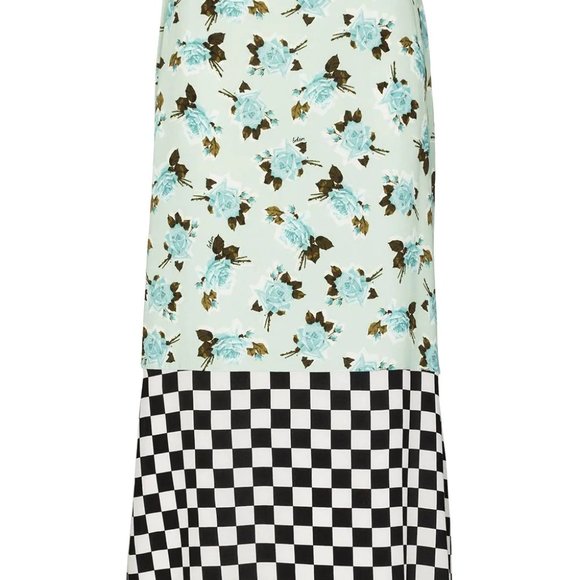 Erdem Vaughn dual-pattern skirt